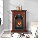Duluth Forge Dual Fuel Ventless Gas Fireplace With Mantel - 15,000 BTU, T-Stat, Walnut Finish - Model