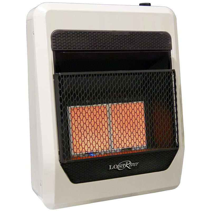 Lost River Natural Gas Ventless Infrared Radiant Plaque Heater - 20,000 BTU, T-Stat Control - Model