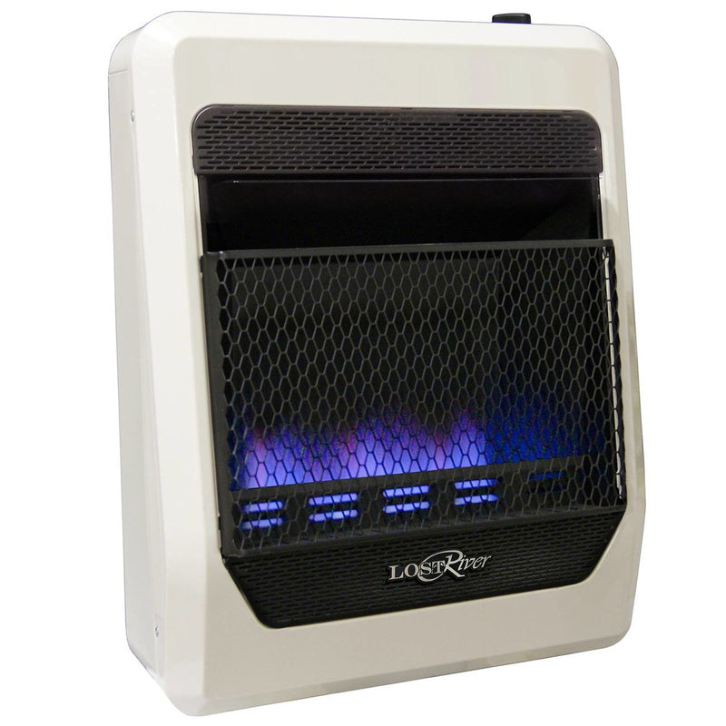 Lost River Reconditioned Natural Gas Ventless Blue Flame Gas Space Heater - 20,000 BTU, T-Stat Control - Model