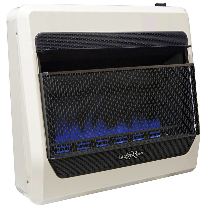 Lost River Reconditioned Liquid Propane Gas Ventless Blue Flame Gas Space Heater - 30,000 BTU, T-Stat Control - Model