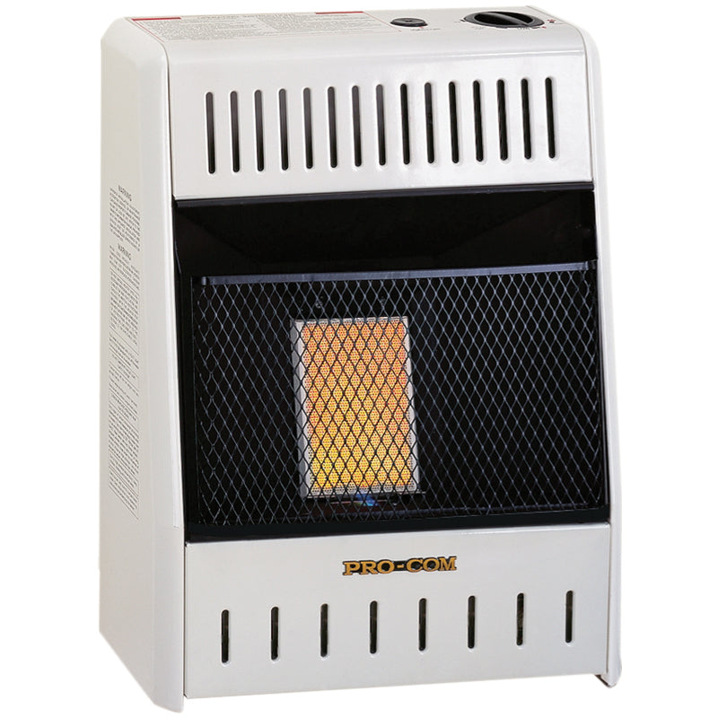 ProCom Natural Gas Ventless Plaque Heater - 6,000 BTU, Manual Control - Model