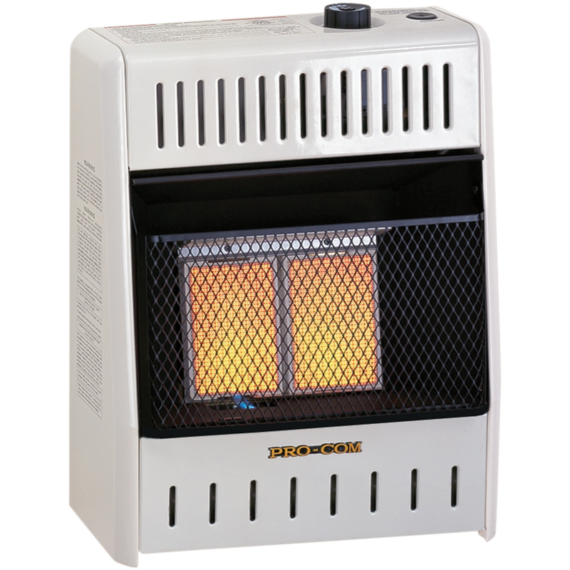 ProCom Reconditioned Natural Gas Ventless Plaque Heater - 10,000 BTU, T-Stat Control - Model