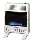 ProCom Dual Fuel Ventless Blue Flame Gas Space Heater With Blower and Base Feet - 20,000 BTU, T-Stat Control - Model