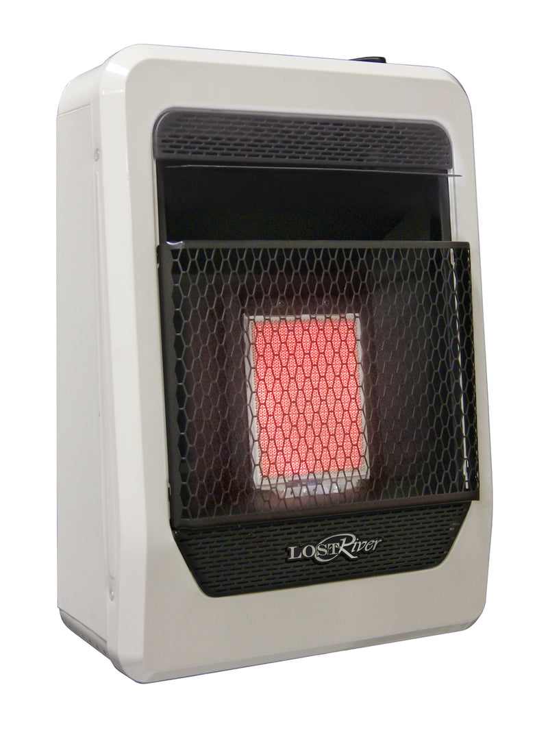 Lost River Dual Fuel Ventless Infrared Radiant Plaque Gas Space Heater - 10,000 BTU, T-Stat Control - Model