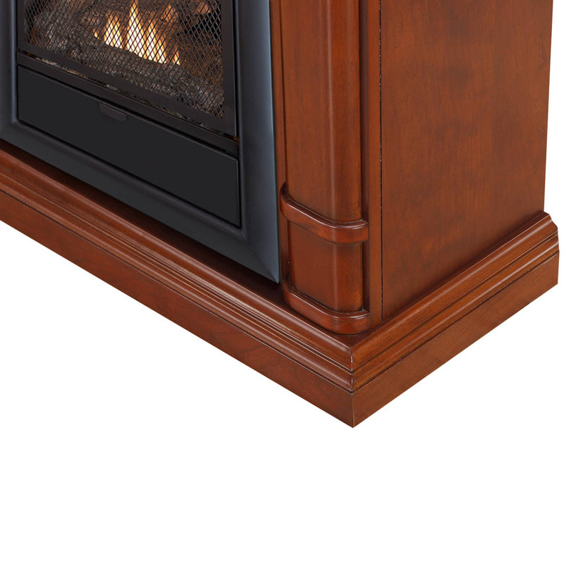 Bluegrass Living Vent Free Propane Gas Fireplace System - 10,000 BTU, T-Stat Control, Walnut Finish - Model
