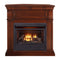 Duluth Forge Dual Fuel Ventless Gas Fireplace With Mantel - 26,000 BTU, Remote Control, Chestnut Oak Finish - Model# DFS-300R-1CO