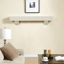 Duluth Forge 60in. Fireplace Shelf Mantel With Corbel Option Included - Antique White Finish - Model