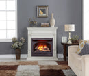 ProCom FBNSD28T-2AW, Vent Free Fireplace System, Fireplace: FBNSD28T and Mantel: CM300-2-AW, Antique White