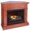 Bluegrass Living B300RTN-2-MHC, Vent Free Fireplace System, Fireplace: B300RTN and Mantel: FBD28-M-HC, Heritage Cherry