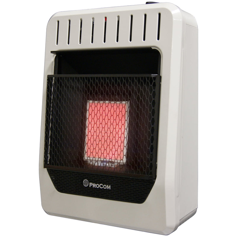 ProCom Heating Natural Gas Vent Free Infrared Gas Space Heater - 10,000 BTU, T-Stat Control - Model