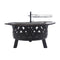 Bluegrass Living 30 Inch. Roadhouse Steel Deep Bowl Fire Pit with Swivel Height Adjustable Cooking Grid, Weather Cover, Spark Screen, Log Grate, Ember Catcher, and Poker, Model