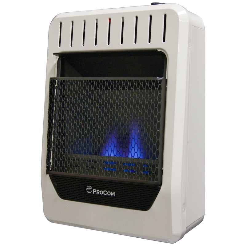 ProCom Heating Reconditioned Propane Gas Vent Free Blue Flame Gas Space Heater - 10,000 BTU, T-Stat Control - Model