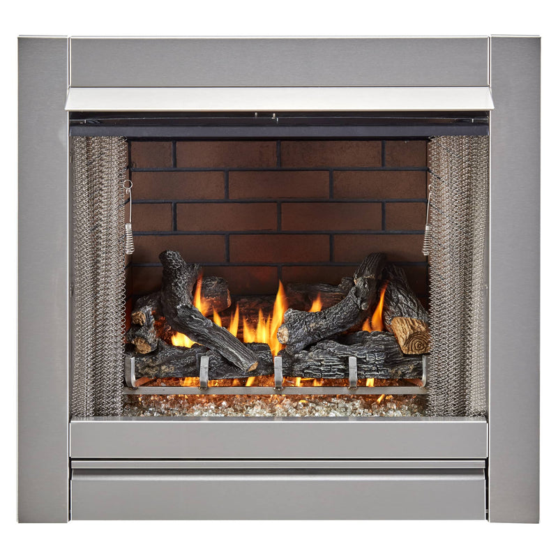 Sandstone Ceramic Fiber Brick Panel for 450 Series Outdoor Fireplace Insert - Model